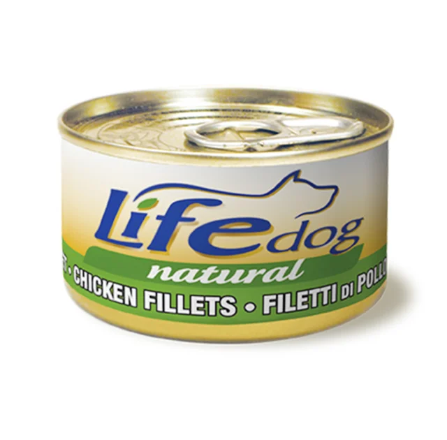 Консерва LifeDog Chicken Fillets для собак от 6 месяцев, с куриным филе, 90 г