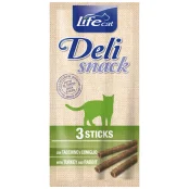 Ласощі LifeCat DeliSnack Sticks Turkey And Rabbit для котів від 4 місяців, з індички та кроликом, 15 г