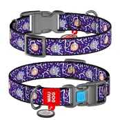 Ошейник Waudog Nylon c QR-паспортом для собак, рисунок "Рик и Морти 2", нейлон, пластик, 25 мм, 31-49 см