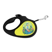 Поводок-рулетка Waudog R-leash для собак, рисунок "Рик и Морти 2", XS, до 12 кг, 3 м, лента, чёрный