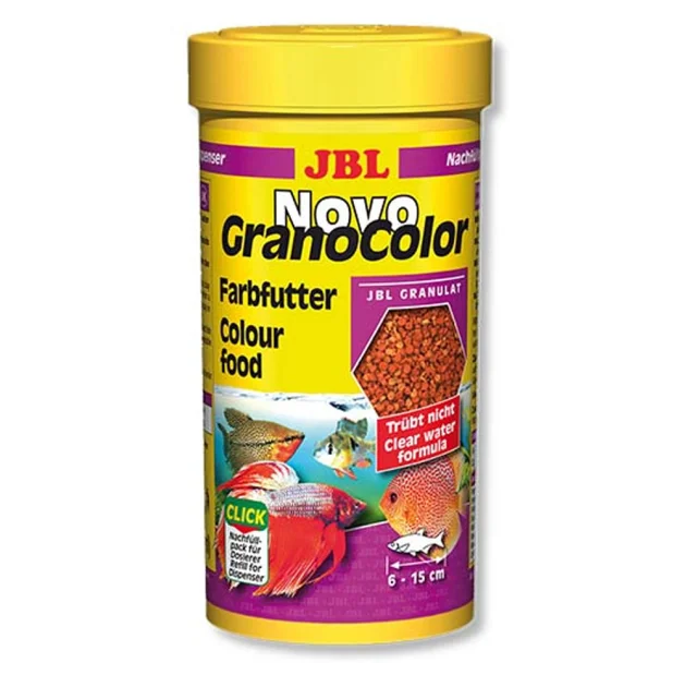Корм JBL NovoGranoColor для яскравого фарбування середніх та великих акваріумних риб, без дозатора, 250 мл