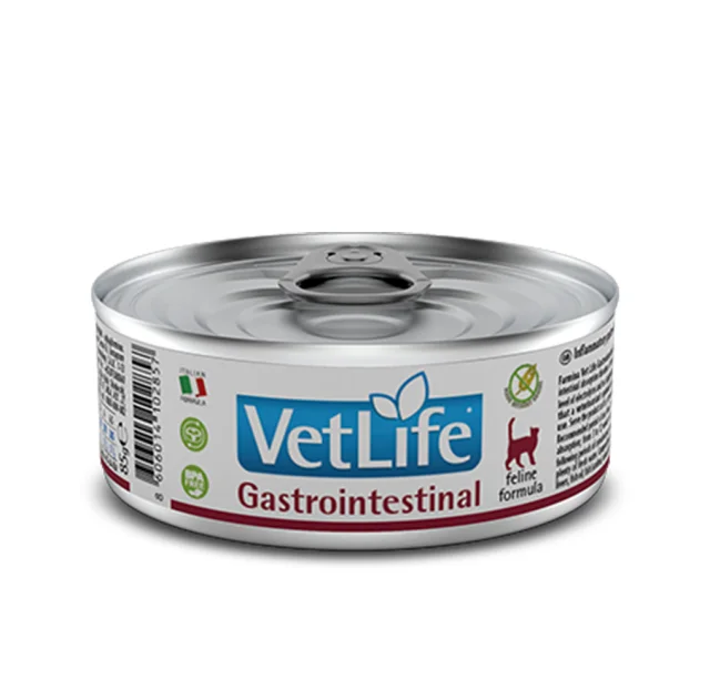 Вологий корм Farmina Vet Life Gastrointestinal для котів, при захворюванні ШКТ, 85 г