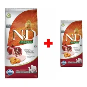 Беззерновий сухий корм Farmina N&D для собак середніх та великих порід, курка з гарбузом та гранатом, 12 + 2.5 кг у подарунок