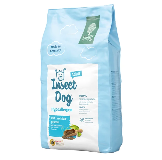 Сухой корм Green Petfood InsectDog Hypoallergen Adult для взрослых собак, с протеинами насекомых, 10 кг