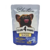 Влажный корм Клуб 4 Лапы Premium Selection для взрослых собак малых пород, говядина и овощи в соусе, 85 г