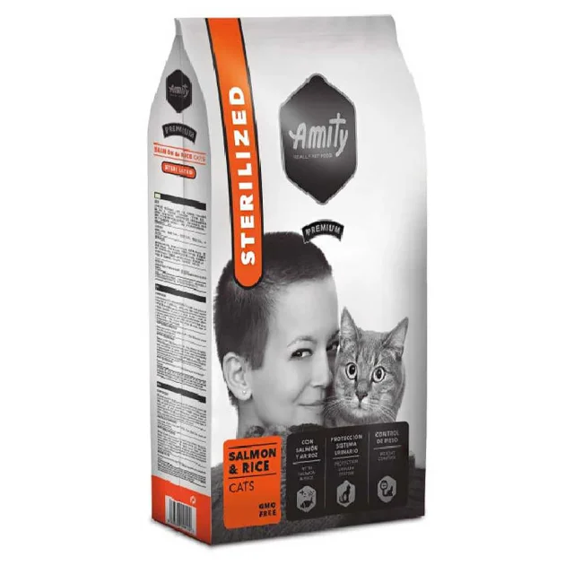 Сухий корм Amity Premium Salmon&Rice Sterilized Cats для стерилізованих котів, з лососем та рисом, 1.5 кг