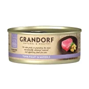 Консерви Grandorf Tuna Fillet&Mussels для котів, філе тунця з мідіями, 70 г