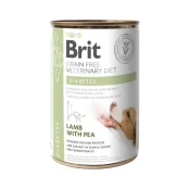 Консерви Brit VetDiets Dog Diabets для собак з цукровим діабетом, з ягням та горохом, 400 г