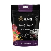 М’які ласощі Savory для зміцнення імунітету собак, качка та шипшина, 200 г