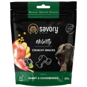 Хрусткі ласощі Savory для здоров’я суглобів собак, кролик і чорноплідна горобина, 200 г