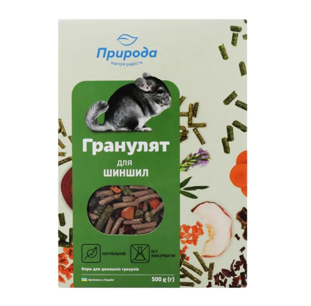 Корм Природа Гранулят для шиншил, 500 г