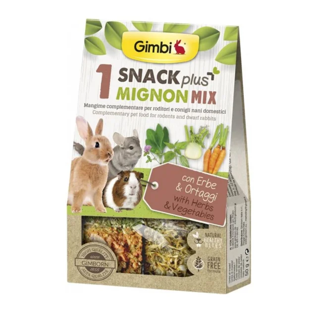 Ласощі GimBi мікс для гризунів, з травами та овочами, 50 г