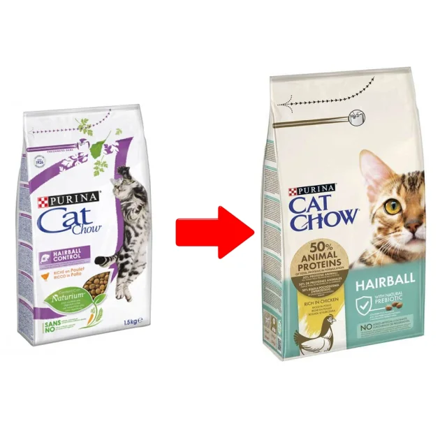 Сухой корм Purina Cat Chow Hairball Control для выведения шерсти у кошек, с курицей, 1.5 кг