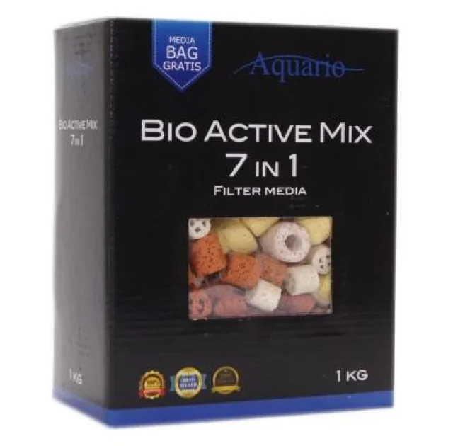 Наповнювач для біологічної фільтрації Aquario Bio-Active Mix 7in1 1kg (кераміка)