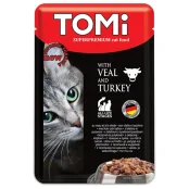 Консерви Tomi veal turkey з м'ясом індички, для котів, вологий корм, пауч, 100 г