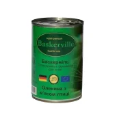 Вологий корм Baskerville для котів, оленина з м'ясом курки, 400 г