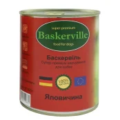 Вологий корм Baskerville для собак, яловичина 800 г