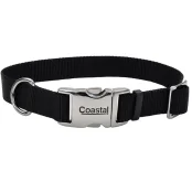 Ошейник Coastal Titan Buckle для собак, черный, 2.5×46-66 см