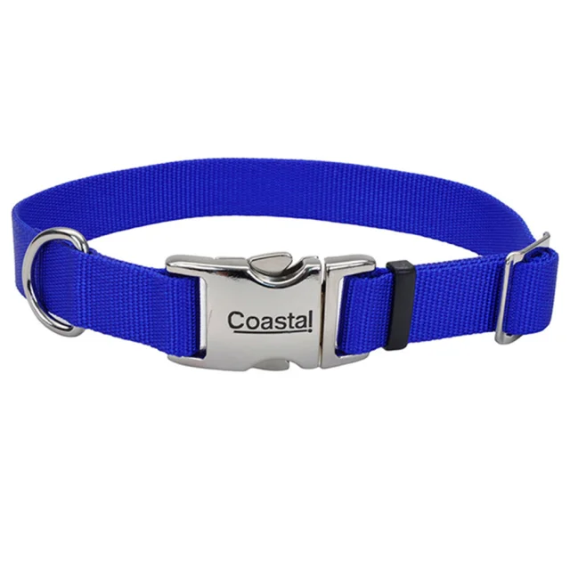 Ошейник Coastal Titan Buckle для собак, синий, 2.5×46-66 см