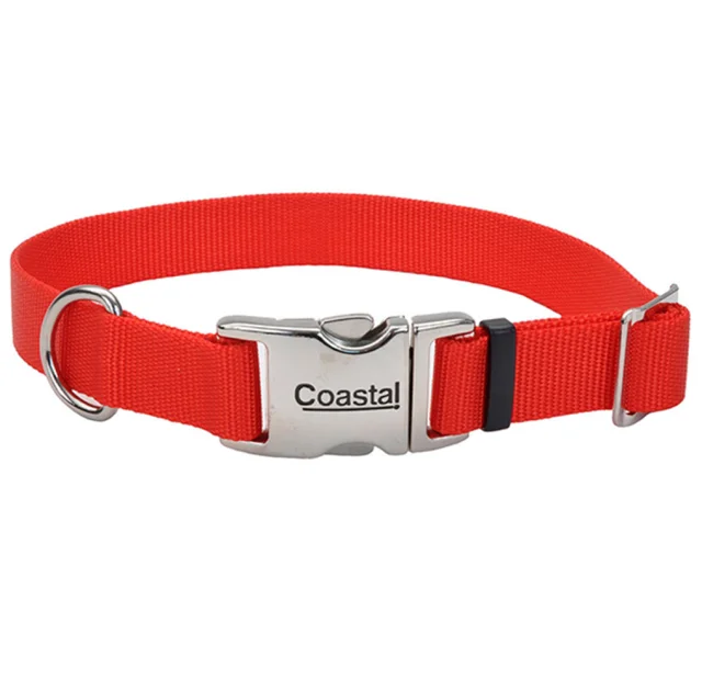 Нашийник Coastal Titan Buckle для собак, червоний, 2.5×46-66 см