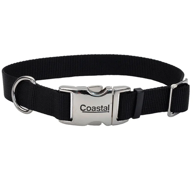 Нейлоновый ошейник Coastal Titan для собак, черный, 2.5×50 см