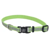 Светоотражающий ошейник Coastal Lazer для собак, лайм, 1×20-30 см