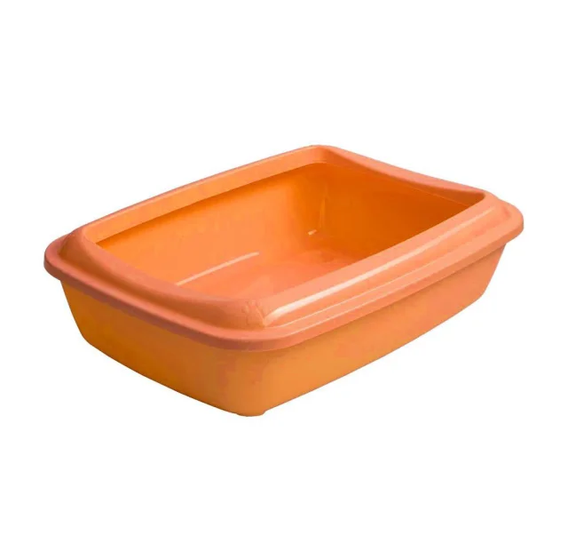 Туалет під наповнювач AnimAll для котів, з лопаткою, помаранчевий, 50×37×13.5 см