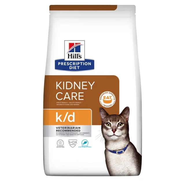 Сухой корм Hills Prescription Diet K/D для кошек с сердечной и почечной недостаточностью, с тунцем, 3 кг