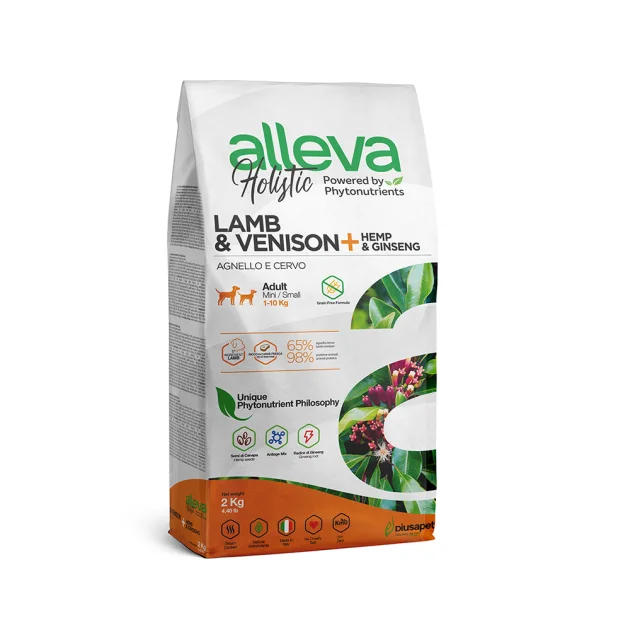 Сухий корм Alleva Holistic Adult Lamb&Venison Mini для собак дрібних порід, ягня та оленина, 2 кг