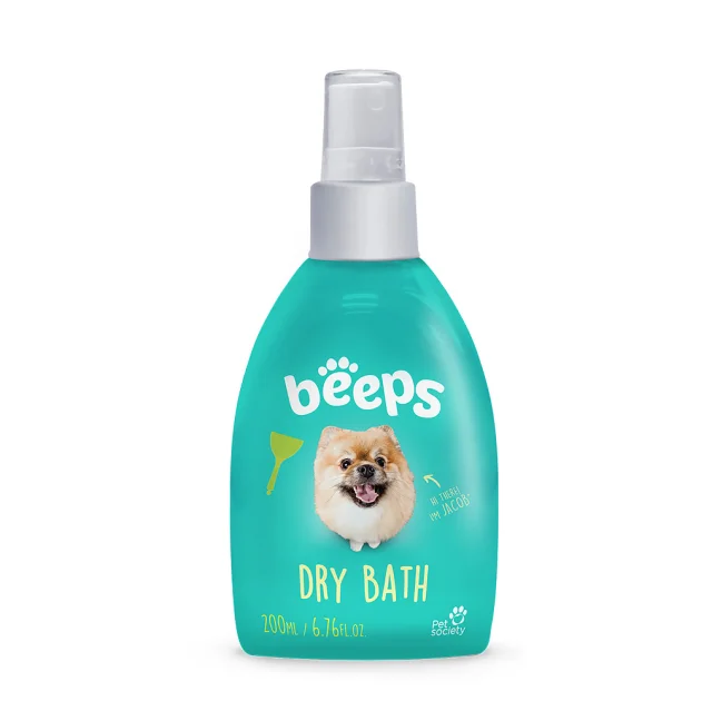 Сухой шампунь Beeps Dry Bath для собак и кошек, с ароматом дыни, 200 мл