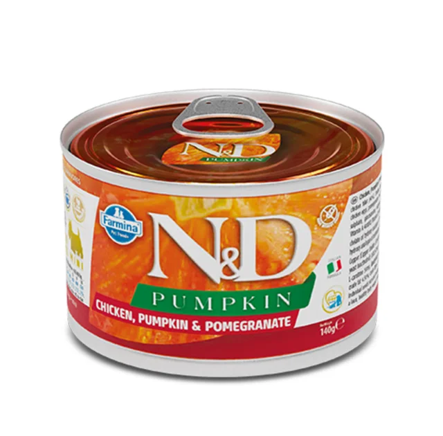 Влажный корм Farmina N&D Grain Free Pumpkin Chicken Adult Mini для собак мелких пород, тыква/курица/гранат, 140 г