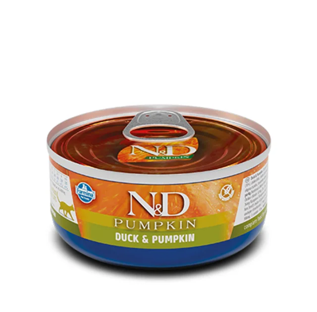 Влажный корм Farmina N&D Grain Free Pumpkin Duck Adult для кошек, беззерновой, с тыквой и уткой, 70 г