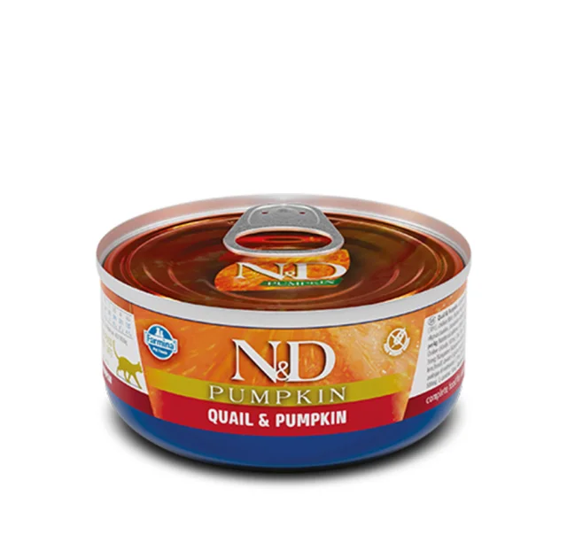 Влажный корм Farmina N&D Grain Free Pumpkin Quail Adult для кошек, беззерновой с тыквой и перепелом, 70 г