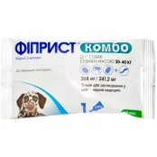 Краплі KRKA Фіприст комбо від бліх та кліщів для собак вагою 20-40 кг, 2.68 мл, ціна за 1 піпетку