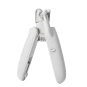 Когтерез AnimAll Groom для котів та собак, з LED підсвічуванням та контейнером для збору пазурів, білий