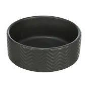 Миска Trixie Ceramic Bowl для собак и кошек, керамика, чёрная, 0.9 л/16 см