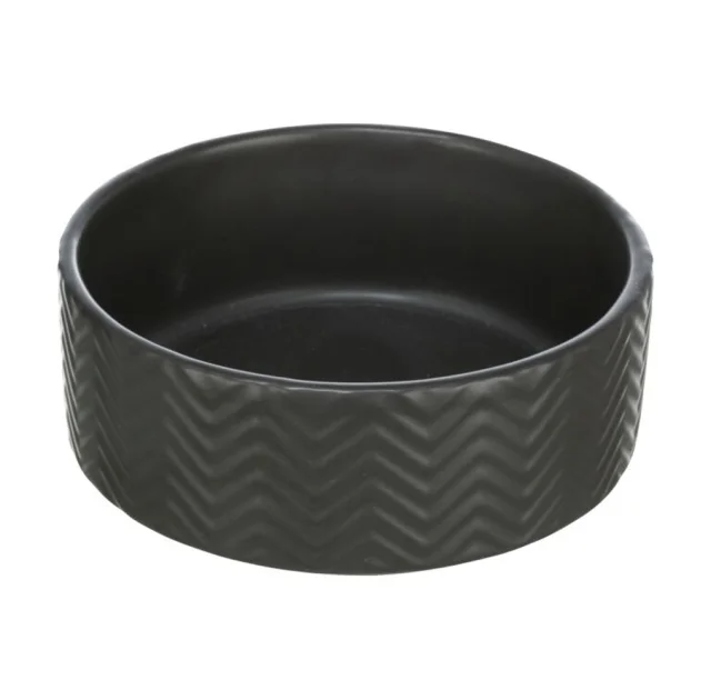 Миска Trixie Ceramic Bowl для собак и кошек, керамика, чёрная, 0.9 л/16 см