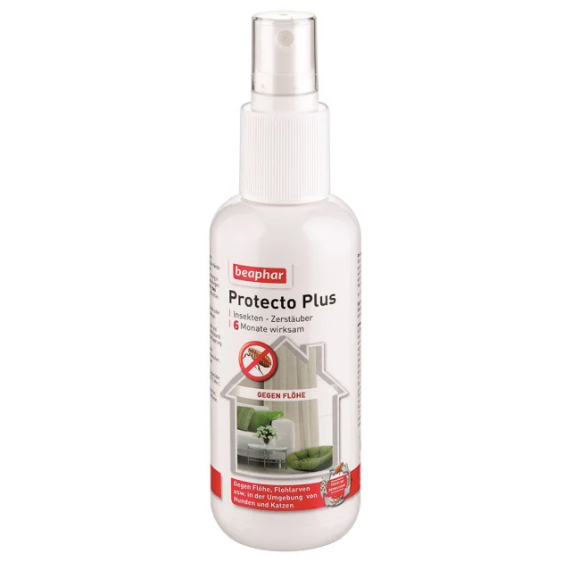 Спрей Beaphar Protecto Plus для уничтожения насекомых в местах обитания животных, 150 мл