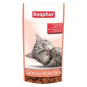 Ласощі Beaphar Salmon Malt Bits для котів, подушечки з мальт-пастою, зі смаком лосося, 35 г