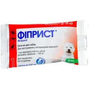 Краплі KRKA Фіприст спот он від бліх та кліщів для собак вагою 2-10 кг, 0.67 мл, ціна за 1 піпетку