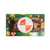 Новорічний бокс AnimalHome "Три філе" для собак, ласощі (курка, індичка, яловичина), 250 г