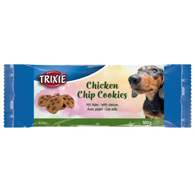 Ласощі Trixie Chicken Chip Cookies для собак, печиво з куркою, 100 г
