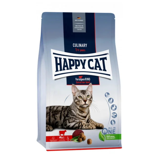 Сухий корм Happy Cat Vet Voralpen-Rind для дорослих котів, з яловичиною, 1.3 кг