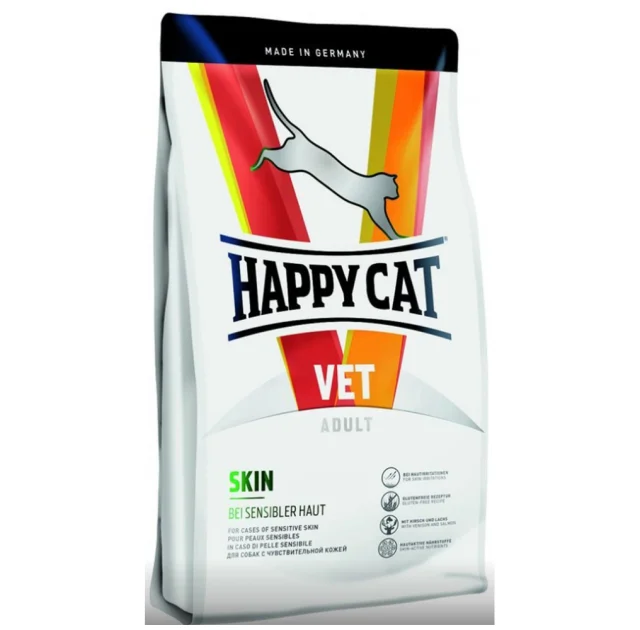 Сухий корм Happy Cat Vet Diet Skin для дорослих котів з чутливою шкірою, 1.4 кг