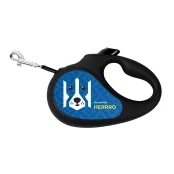 Поводок-рулетка Waudog R-leash для собак, рисунок "Патрон", размер S, до 15 кг, 5 м, светоотражающая лента