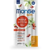 Ласощі Monge Gift Fussy Cat для котів, свинина з шипшиною і сиром, 15 г