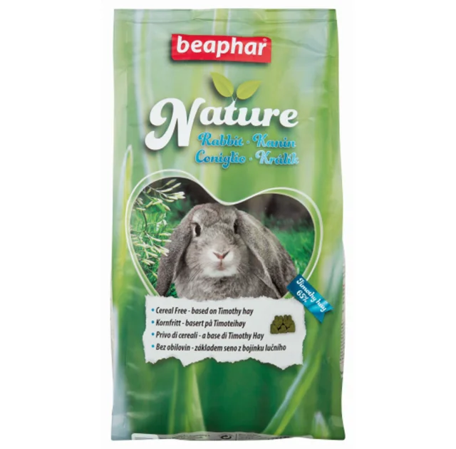 Беззерновой корм Beaphar Nature Rabbit для кроликов, из тимофеевки, 1.25 кг