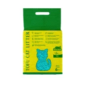 Соєвий наповнювач Хвостик Tofu Cat Litter Mint для котячого туалету, з ароматом м'яти, 2.6 кг (6 л)