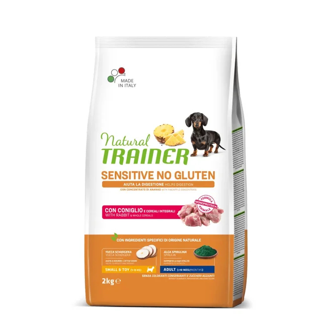 Сухой корм Natural Trainer Sensitive Adult Rabbit для собак мелких пород с чувствительным пищеварением, с кроликом, 2 кг