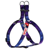 Шлея Waudog Nylon з QR-паспортом для собак, малюнок "NASA21", нейлон/пластик, розмір L, 25 мм/60-90 см